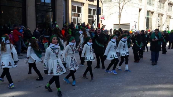 Siswa siswi sekolah dansa tradisional Irlandia.