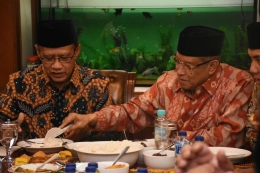 Ketum PBNU Menghormati Ketum PP Muhammadiyah (Foto: Junaidi Mahbub)