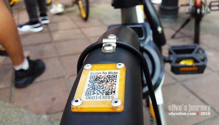 Sharing bike yang dikelola oleh oBike Malaysia (dok. koleksi pribadi)