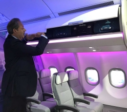 Desain terbaru bagasi kabin pesawat Airbus (Foto : Motulz)