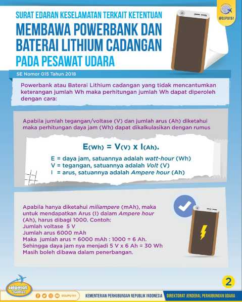 Deskripsi :Cara menghitung jumlah WH pada powerbank I Sumber Foto : DJPU151