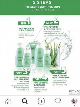Rangkaian perawatan mingguan untuk facial dari biokos (dok intagram biokos)
