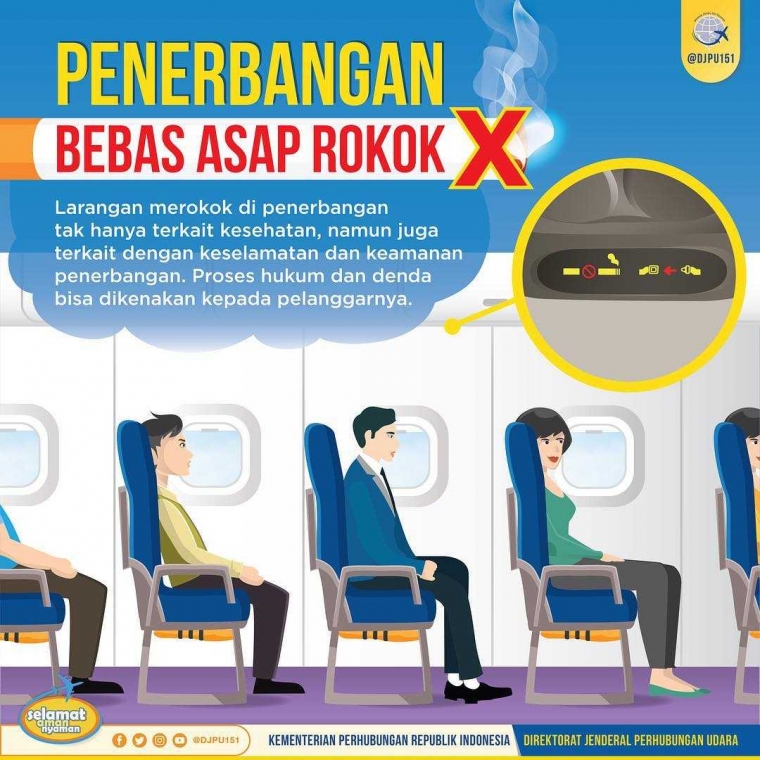 Larangan terbang dalam pesawat (dok: ig djpu151)