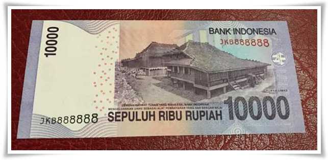 Uang kertas dengan nomor istimewa milik kolektor (Foto: Irwan F).