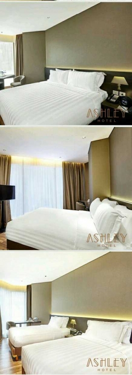 Kolaborasi foto penampakan kamar di Ashley Hotel Jakarta | Image by Ashley Hotel Jakarta