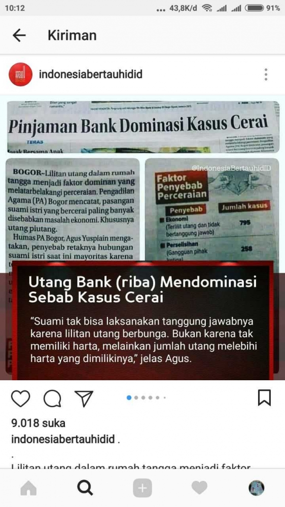 tangkapan layar indonesiabertauhid (instagram)