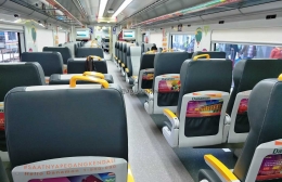 Gerbong Exclusive Danamon di Railink menuju Bandara Soetta- dokpri