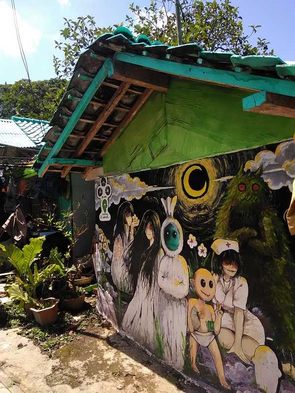 mural pada dinding rumah warga Kampung Kramat (dok.pribadi)