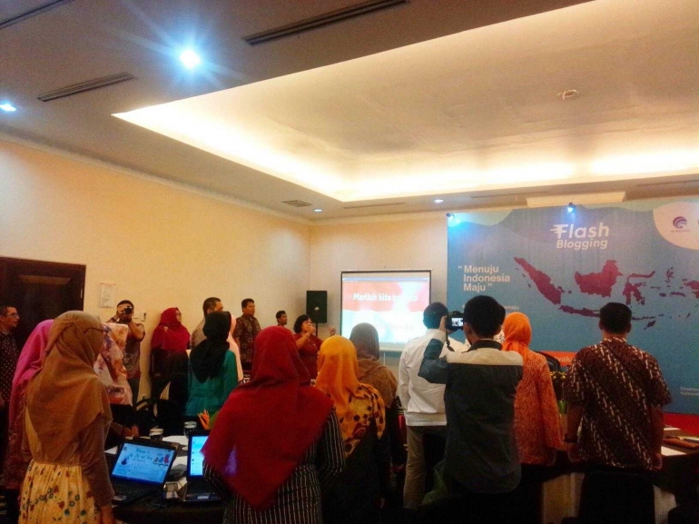 Indonesia Raya berkumandang. Doc:Pribadi