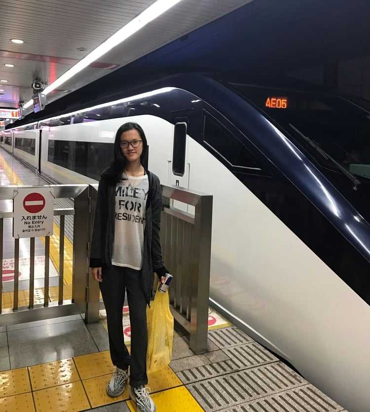 Dokumentasi pribadi | Michelle dengan Shinkansen, Tokyo