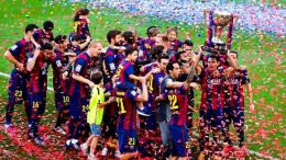 This is Barcelona's fifth league title in seven years [Getty Images]