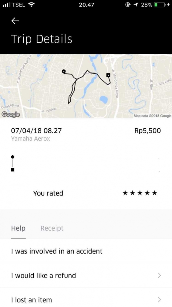 Last ride with Uber lol :(