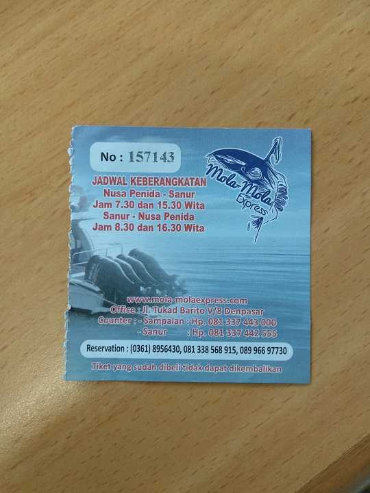 Tiket kapal Mola-Mola Express (Dok Pribadi)