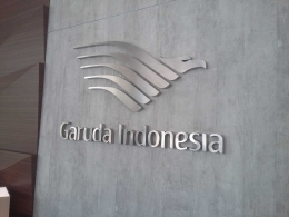 Logo Garuda di dalam gedung GITC (dokpri)