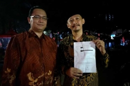 Dosen Filsafat Universitas Indonesia Rocky Gerung dilaporkan ke Polda Metro Jaya lantaran menyebut kitab suci sebagai karya fiksi di sebuah acara di televisi swasta, Rabu (11/4/2018).(Kompas.com/Sherly Puspita)
