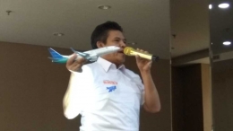 Direktur Jenderal Perhubungan Udara Dr. Ir. Agus Santoso, M.Sc, menegaskan, penerbangan harus selalu mengutamakan safety, safety, dan safety. (dok.windhu)