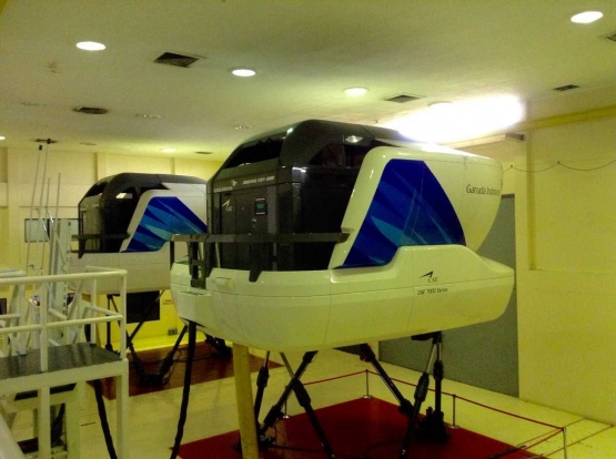 Simulator di GITC, simulasi seperti di pesawat as real as possible. (foto dokumentasi pribadi)