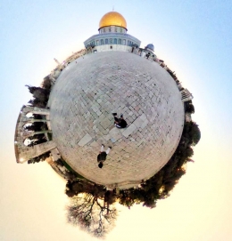 Masjidil Aqsa difoto lewat kamera sudut 360 derajat (Dok Cak Joel)