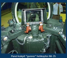 Deskripsi : penampakan kokpit gunner Mi 35P I Sumber Foto : pustakadigitalindonesia.blogspot.co.id