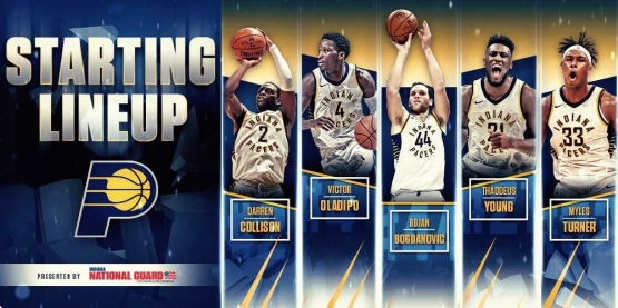 startting line-up Indiana Pacers (twitter.com/nbalineupsdaily)