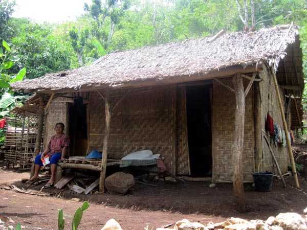 Download Gambar Rumah Bambu Kampung Gif