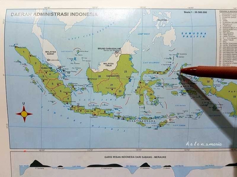 Peta Indonesia (dokumentasi pribadi)
