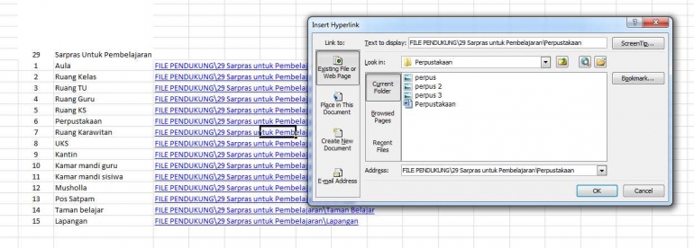 Membuat tautan dari ratusan gambar ke macro excel - Dokumentasi Pribadi