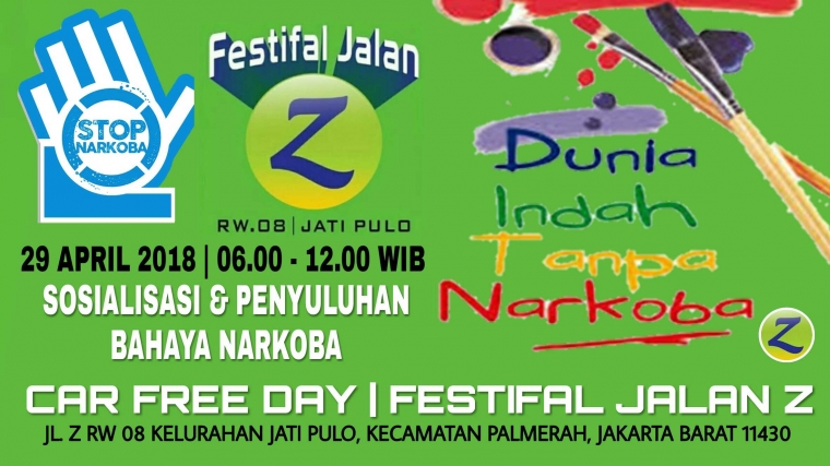 Agenda Festifal Jalan Z Penyuluhan Bahaya Narkoba. Dok.pribadi