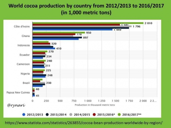 Produksi kakao dunia, Indonesia peringkat ke 3 (dok pri)