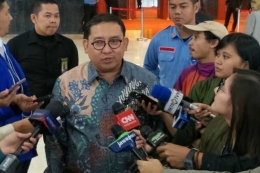 Wakil Ketua Umum Partai Gerindra Fadli Zon saat ditemui di Kompleks Parlemen, Senayan, Jakarta, Senin (23/4/2018).