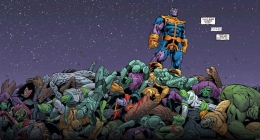 Deskripsi : Film Avangers : Infinity War membuat para super heroes mendapat lawan yang berat yaitu Thanos I Sumber Foto : superherostuff.com