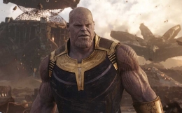 Deskripsi : Thanos sang Vallain dari Film Avangers : Infinity War I Sumber Foto : Marvel
