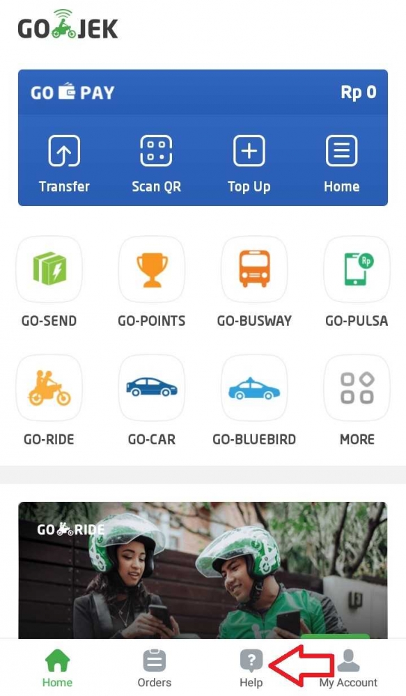 Gambar 1/Screenshot dari aplikasi Go-Jek.