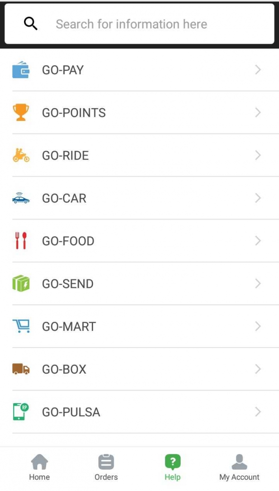 Gambar 2/Screenshot dari aplikasi Go-Jek.