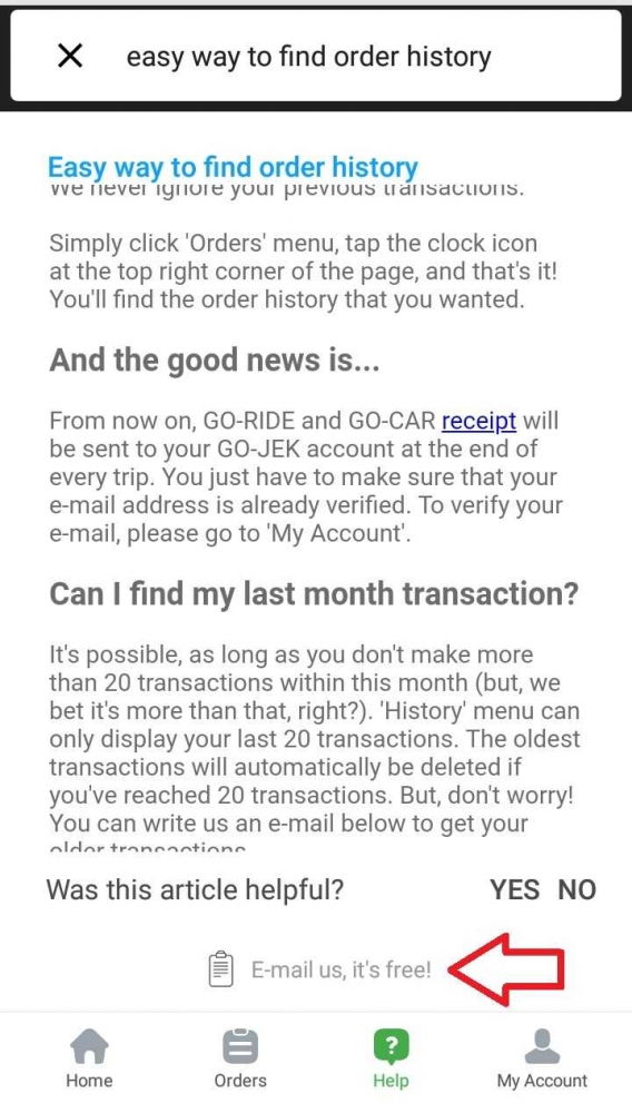 Gambar 4/Screenshot dari aplikasi Go-Jek.
