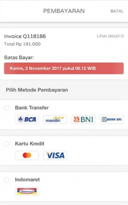 Deskripsi : Metode pembayaran di qlapa.com banyak pilihan I Sumber Foto : qlapa.com