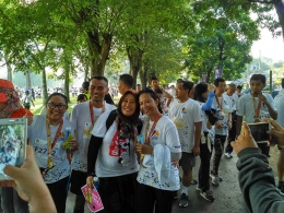 Menteri BUMN Rini Soearno di Mandiri Jogja Marathon 2018 - Foto @angtekkhun