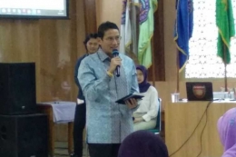 Wakil Gubernur DKI Jakarta Sandiaga Uno membuka Jakartas Public Health Meeting 2018 di UHAMKA, Jakarta Selatan, Sabtu (28/4/2018).