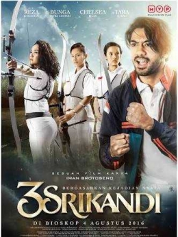 Poster Film 3 Srikandi (2016) (sumber: liputanenam.com)