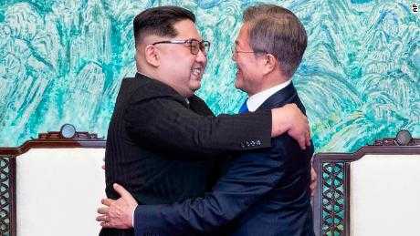 Kim Jong-Un dan Moon Jae-In