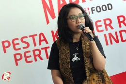 Nila Marita saat konferensi pers di Hotel Century, Jakarta Pusat, Rabu (2/5/2018). (Foto Rahab Ganendra)