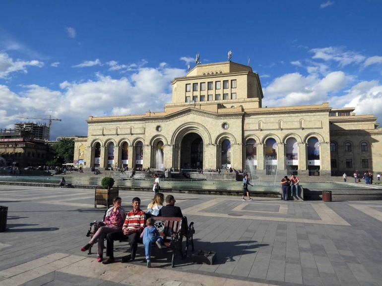 Salah satu sudut kota Yerevan, ibukota Armenia