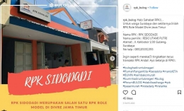 Deskripsi : RPK Percontohan di Jawa Timur I Sumber Foto : instagram rpk_bulog