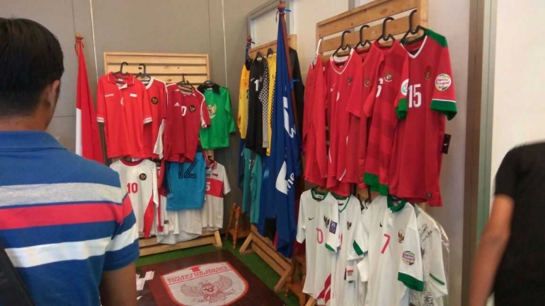 Pameran kersey Timnas Indonesia dari masa ke masa (Foto: Istimewa)