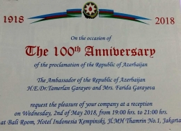 Undangan dari Kedutaan Besar Azerbaijan