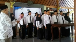 Kepengurusan PGSI Banyumas sedang dilantik oleh Pengurus PBPGSI (Foto; Dokpri)