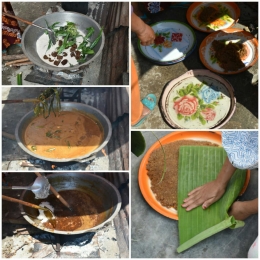 Proses memasak nasi manih khas Kerinci. Dok. Penulis, 2018