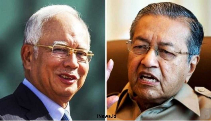 Kiri Najib Razak, kanan Mahathir/inews.id