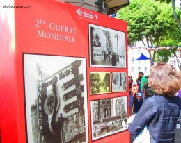 Di sini dipasang juga papan berisi foto-foto pada saat berlangsungnya Perang Dunia II yang terjadi di beberapa kota di Prancis, termasuk Marseille. (foto: dokpri)