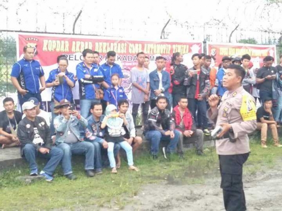 Sambutan di Kopdar Komunitas Mimika Dok:Polres Mimika